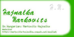 hajnalka markovits business card